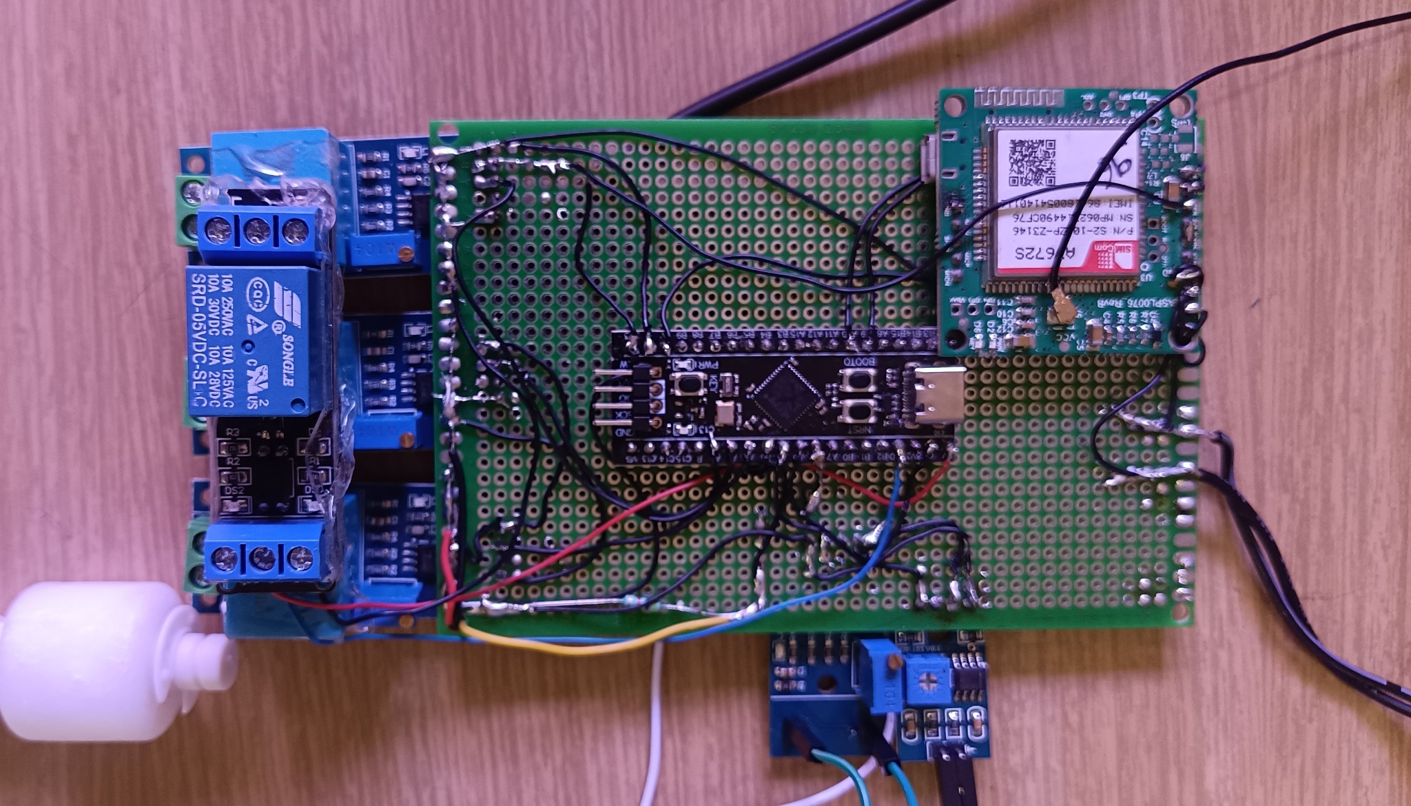 Prototype of the IoT and GSM based smart irrigation system